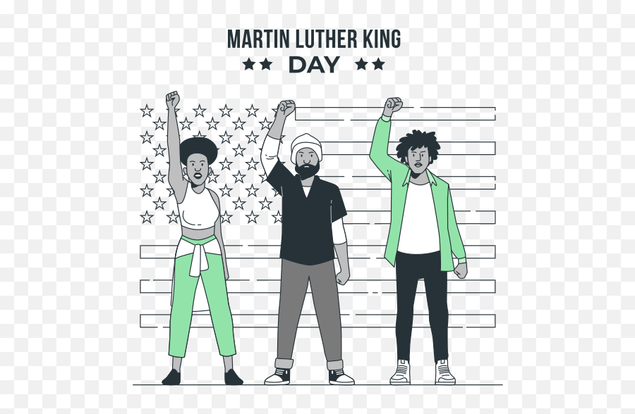 Martin Luther King Day Customizable Isometric Illustrations - Sharing Png,Martin Luther Icon