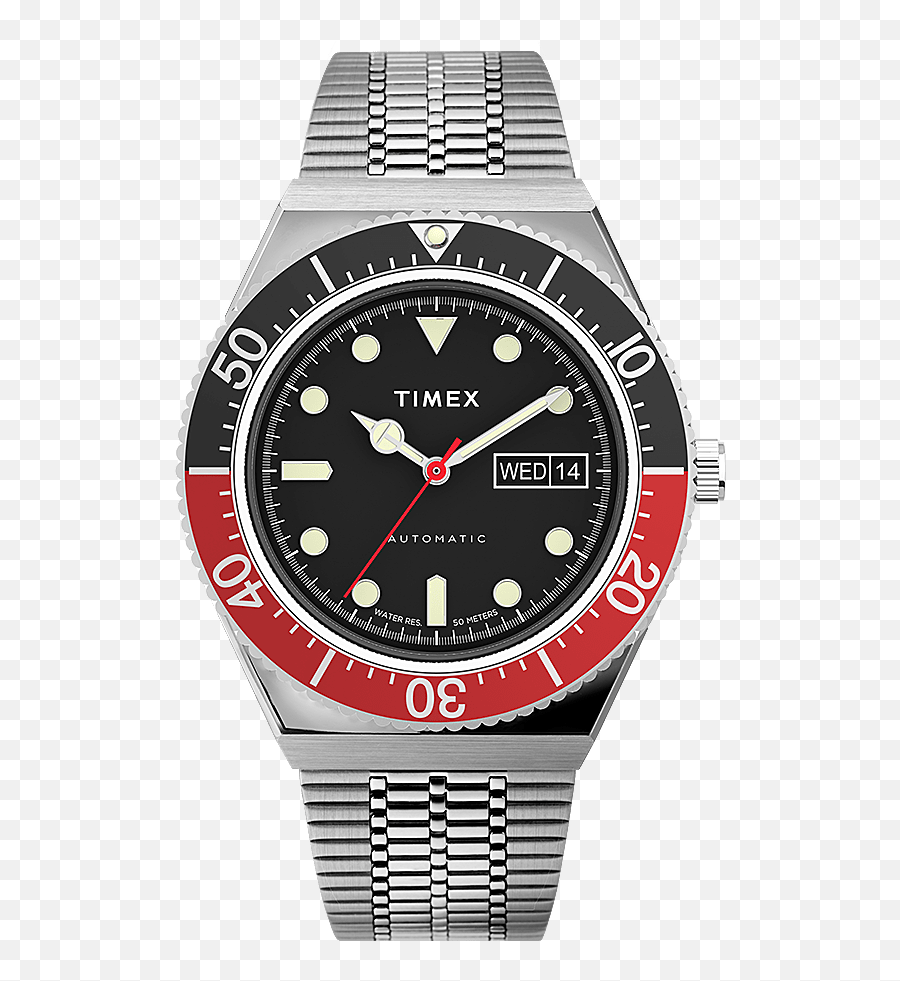M79 Automatic 40mm Stainless Steel Bracelet Watch - Timex Automatic Png,Icon Bracelet Red Png