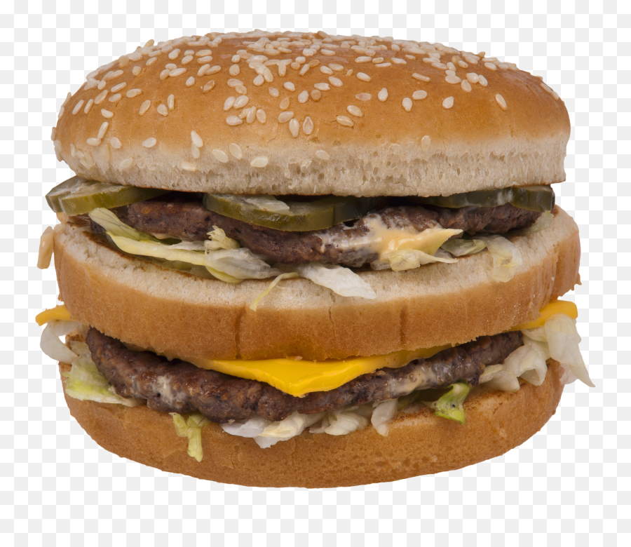 Big Mac Hamburger With Clear - 1980 Big Mac Png,Cheeseburger Transparent