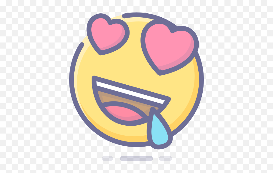 Emoji Emoticon Eyes Face Heart Smiling Free Icon Of Emotion - Cara De Corazon Emoji Png,Heart Eyes Png
