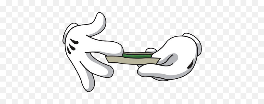 Mickey Mouse Hands Rolling Joint - Mickey Hands Rolling Weed Png,Blunt Transparent Background