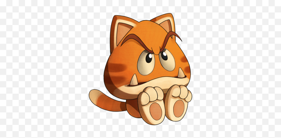Goombas Cat Png Image With No - Paper Mario Cat Gooba,Goomba Png