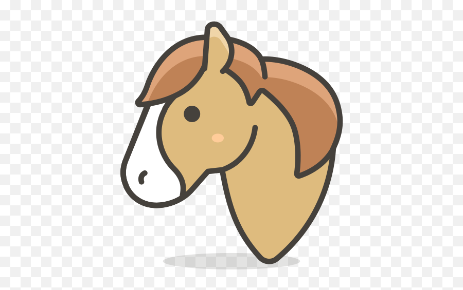 Animal Free Icon Of Another Emoji - Cartoon Easy Cartoon Horse Face Png,Horse Emoji Png