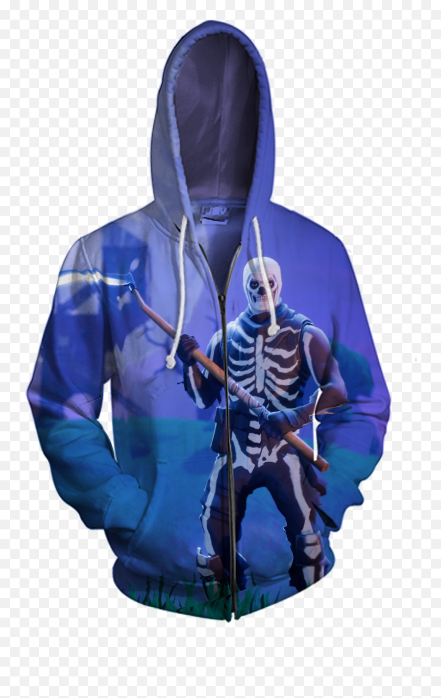 Fortnite Hoodie - Fortnite Zip Up Hoodie Fortnite Jacket Hoodie Png,Fortnite Skull Trooper Png