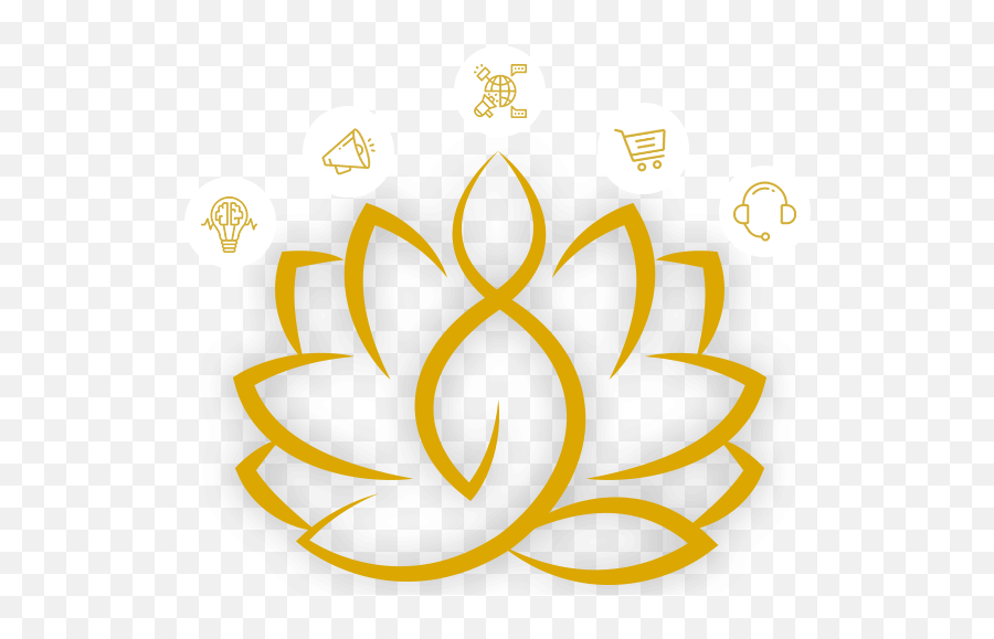 Vector golden lotus flower shape logo. Lotus logo icon design illustration  template for logo, business card Stock Vector | Adobe Stock