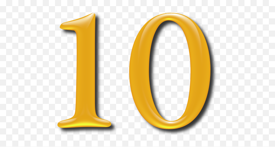 Numbers Icon Clipart - Number 10 Transparent Png,10 Png