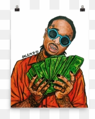 Download Quavo Print - Quavo Cartoon Png,Quavo Png