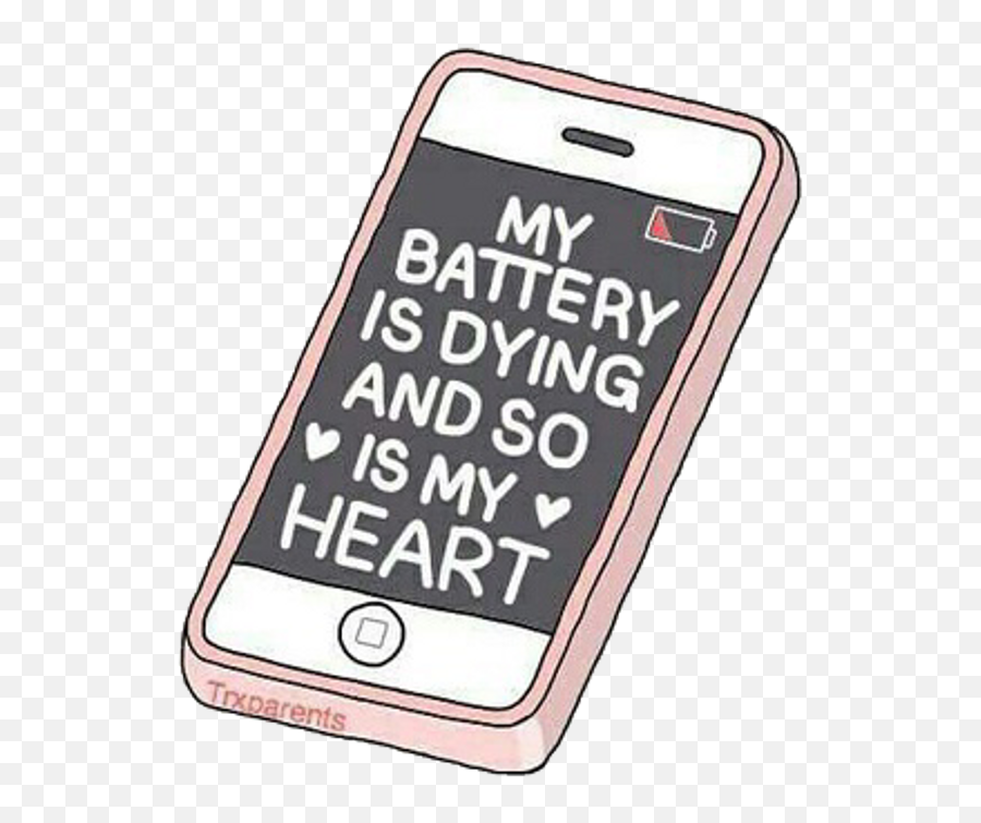 Download Cell Battery Overlay Tumblr Pink Cellphone - Iphone Png,Smart Phone Png