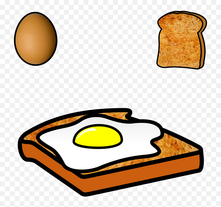 Download Egg Clipart Fried - Toast And Egg Clip Art Hd Png,Fried Eggs Png