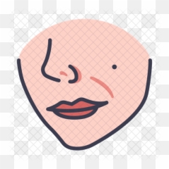 Mole Icon Of Colored Outline Style - Mole On The Face Clipart Png,Mole Png