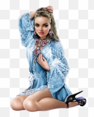 Download Chica Sexy Png Image With - Femme Tubes Blue