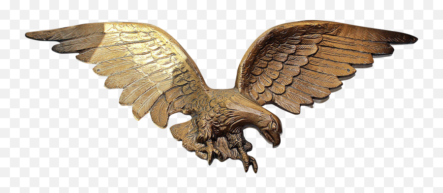 Download Gold Cast Metal Eagle Wall Mount - Metal Eagle Png Metal Logo Eagle Png,Eagle Png
