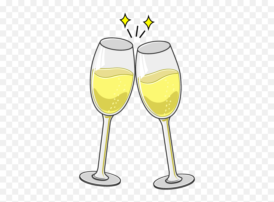 Champagne Glass Cartoon - Champagne Glasses Cartoon Png,Cartoon Glasses Transparent