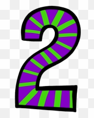 Number 2 Birthday Clipart - Cute png