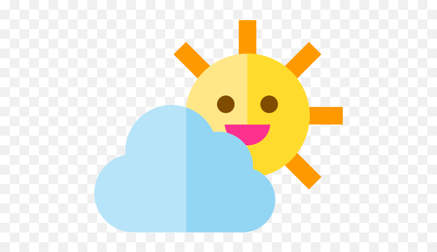 Cloudy Sun Vector Svg Icon - Png Repo Free Png Icons Happy,Cartoon Sun Png
