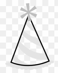 Download Party Hat Clip Art - Black And White Birthday Png