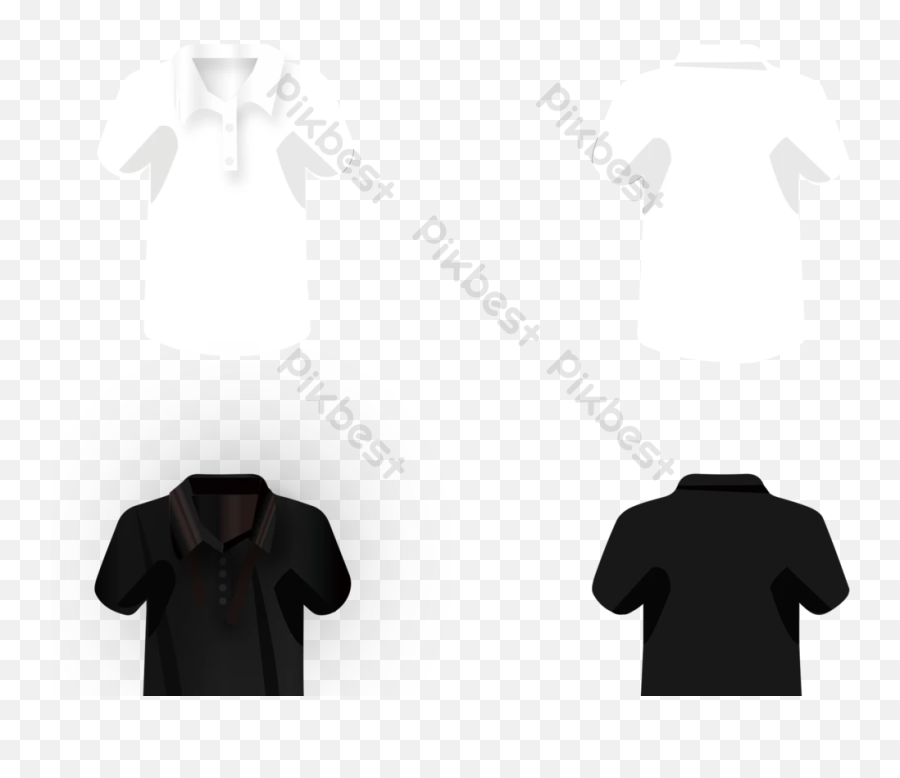 Black And White T - Shirt Template Free Png Transparent Layer Short Sleeve,T Shirt Outline Png