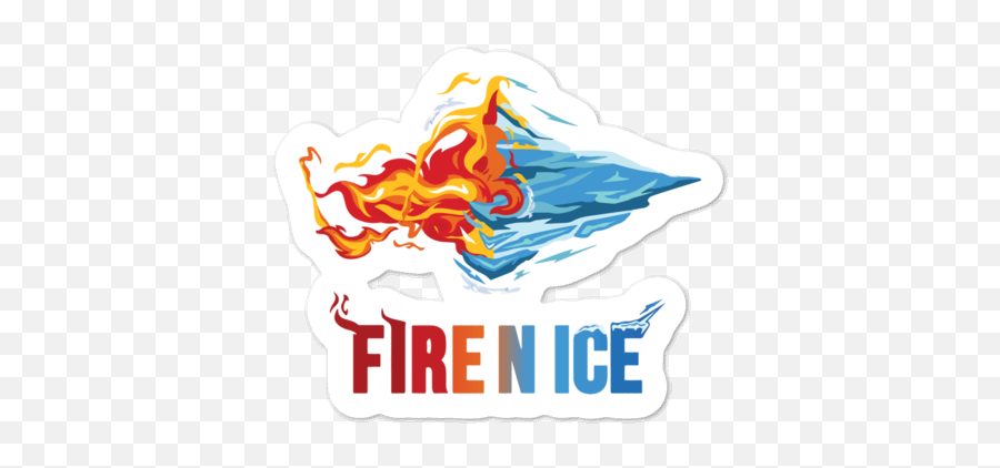 Fire N Ice Stickers - Language Png,Fire And Ice Logo