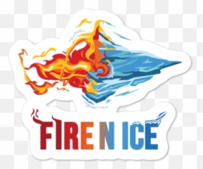 Fire N Ice Stickers - Language Png,Fire And Ice Logo