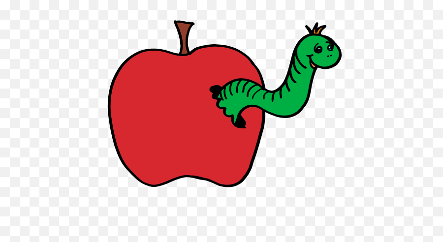 Apple Outline - Worm In Apple Clipart Hd Png Download Apple With A Worm Clipart,Apple Outline Png