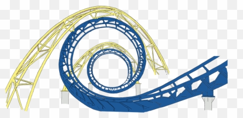 Roller Coaster Tracks - Corkscrew Png,Roller Coaster Png
