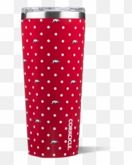 University Of Arkansas Polka Dot Tumbler - png