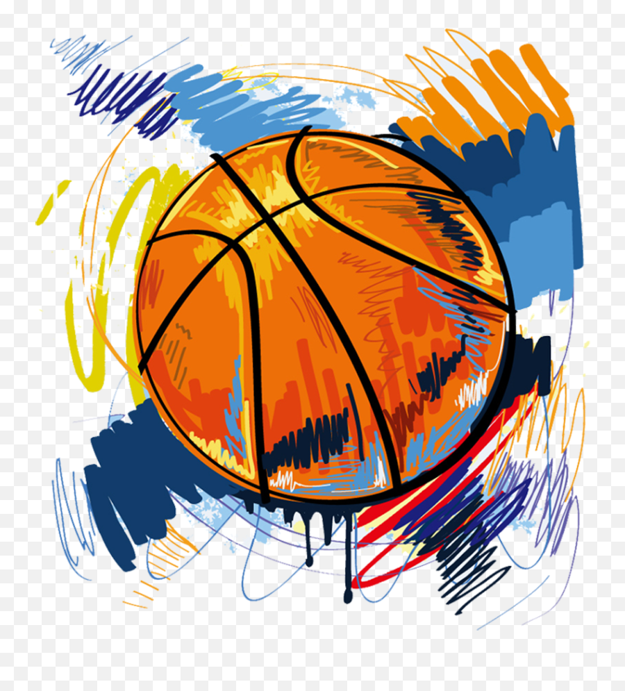 T - Shirt Basketball Graffiti Illustration Clipart Full Size Png,Flaming Basketball Png