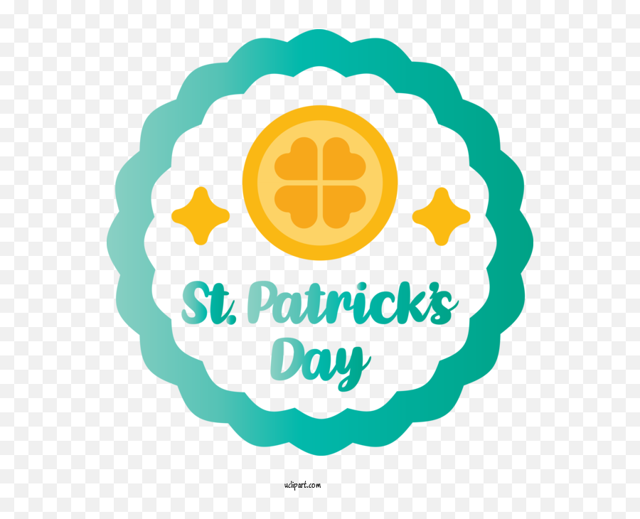 Holidays Yellow Logo Circle For Saint Patricks Day - Saint Language Png,Yellow Circle Transparent