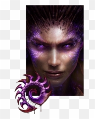 Starcraft 2 - Sarah Kerrigan Face png