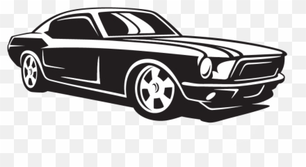 Classic Car Material Vector Design - Black And White png