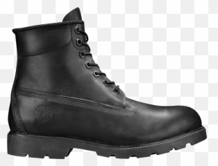 Mens Timberland Boots - Black Leather png