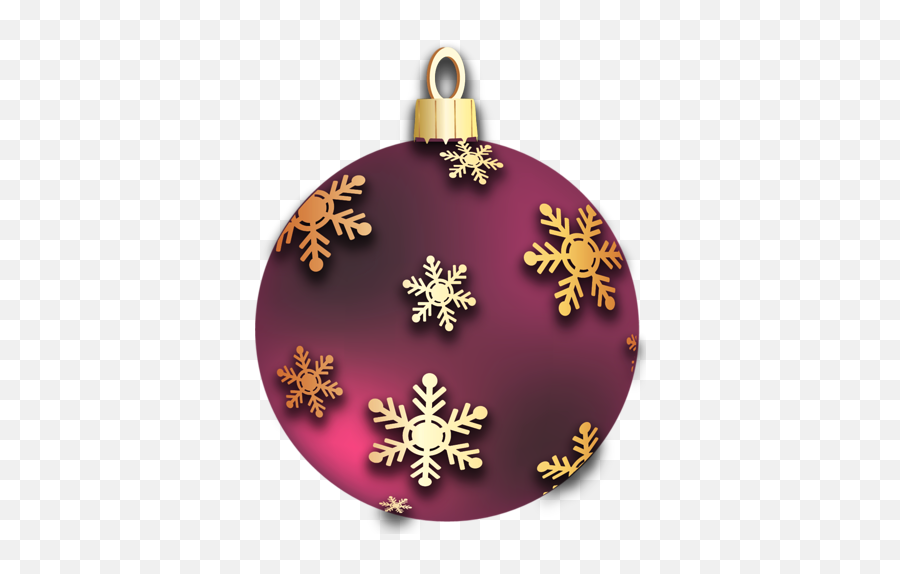 Christmas Ornament Clip Art Transparent Red Ball - Maroon Christmas Ornaments Clipart Png,Transparent Snowflake Clipart