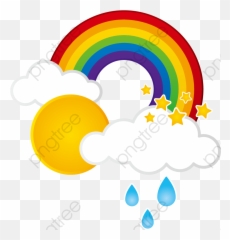 Clouds And Sun Png - Rainbow With Clipart