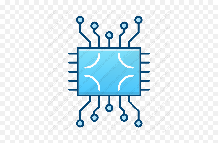 Download Circuit Vector Icon Inventicons - Vertical Png,Microprocessor Icon
