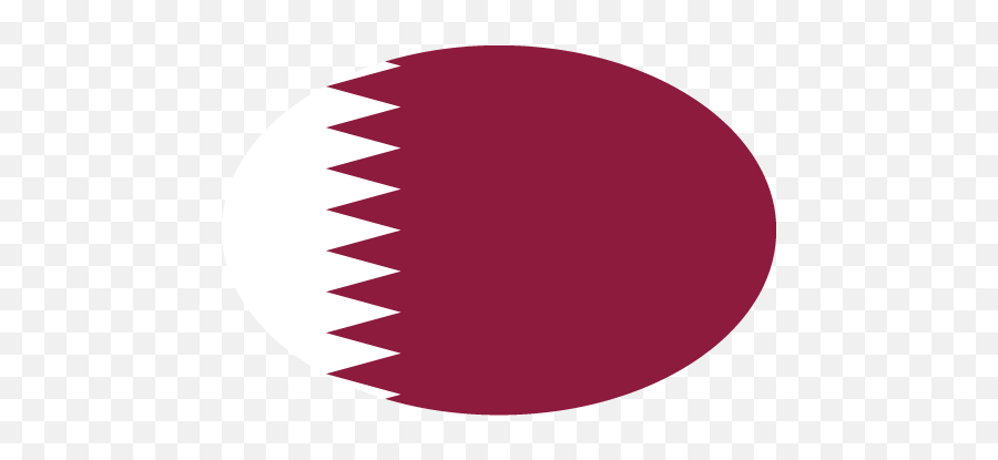 Vector Country Flag Of Qatar - Oval Vector World Flags Vertical Png,Qa Icon