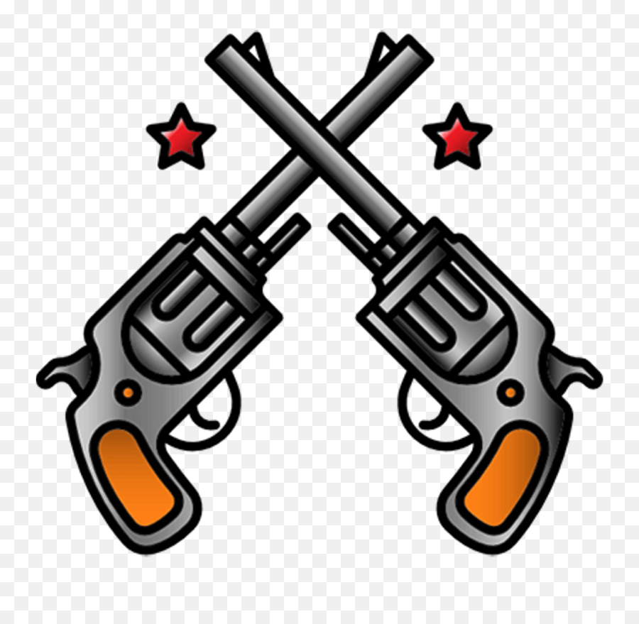 2guns Tattoo Colored Old School Weapons Swag Dope - Old Old School Gun Tattoo Png,Weapons Png