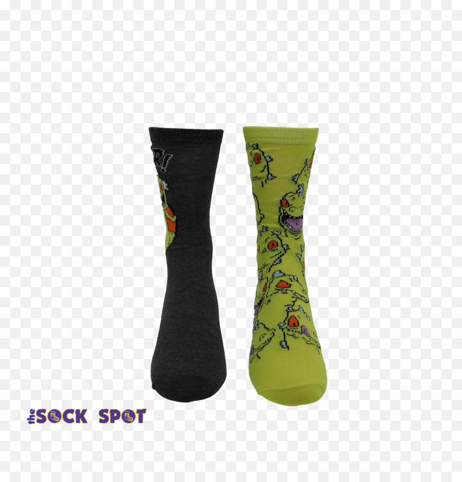 2 Pair Pack Nickelodeon Rugrats Reptar Socks - Sock Png,Rugrats Png