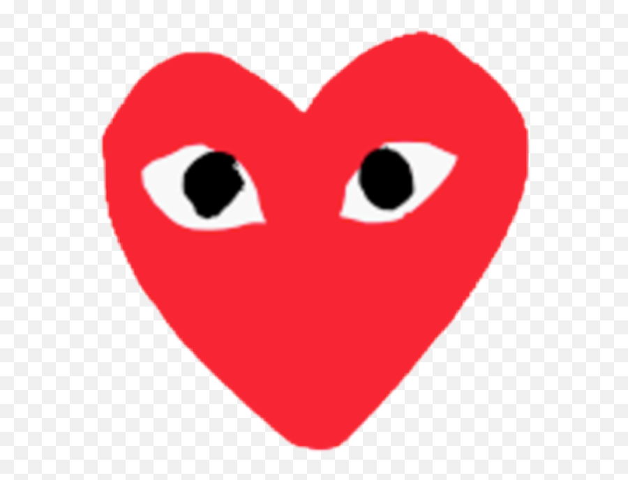 Download Hd Red Bape Heart Feugo Eyes Hype Hyped Hypebeast - Comme Des Garcons Sticker Png,Heart Eyes Png