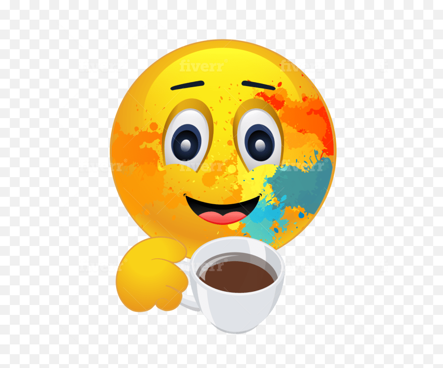 Design Custom Emoji Or Creative Stickers - Smiley Png,Coffee Emoji Png
