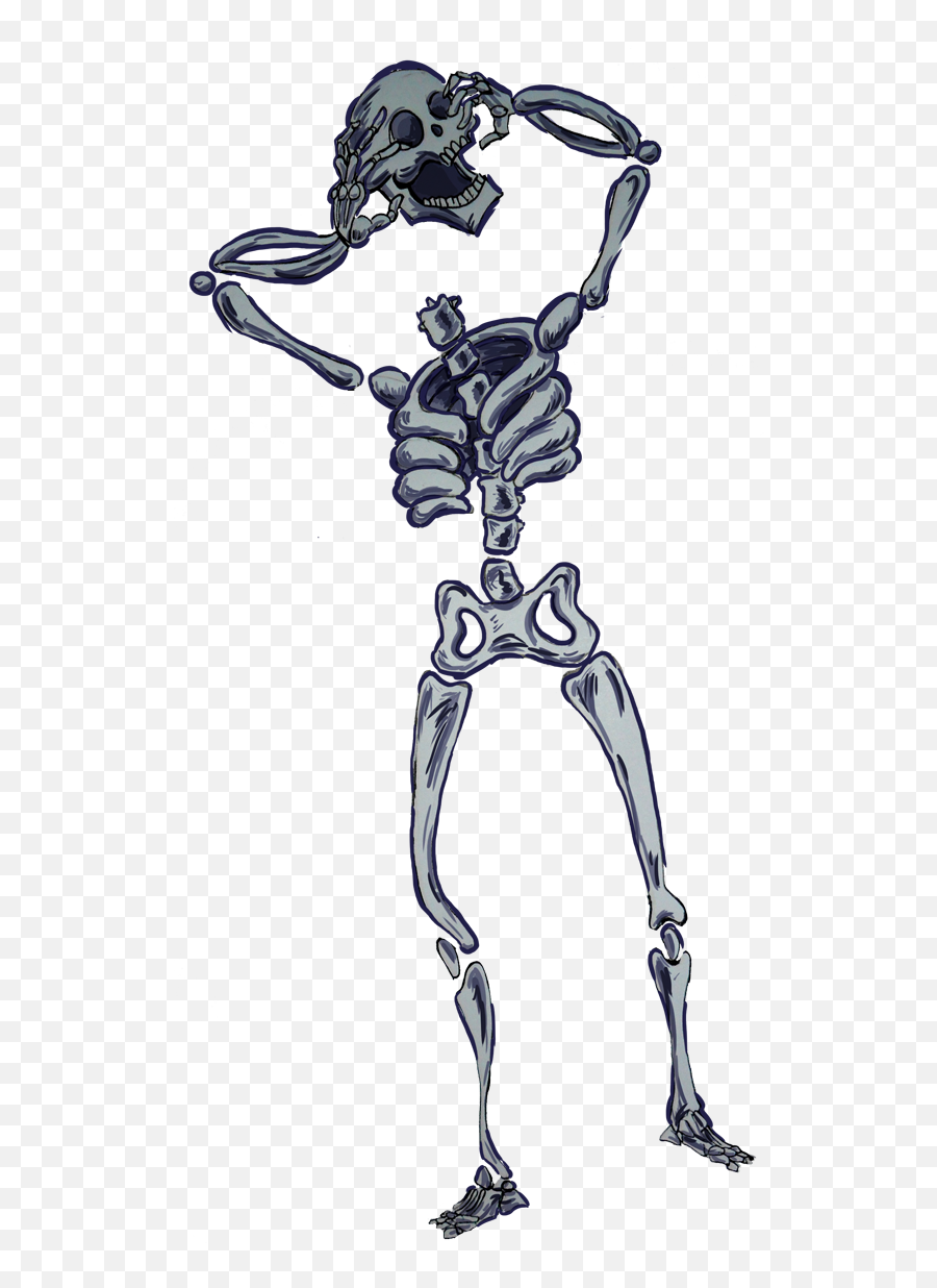 Halloween Skeleton Head Clipart - Esqueleto Halloween Dibujo Drawing Of Skeleton By Kid Png,Skeletons Png