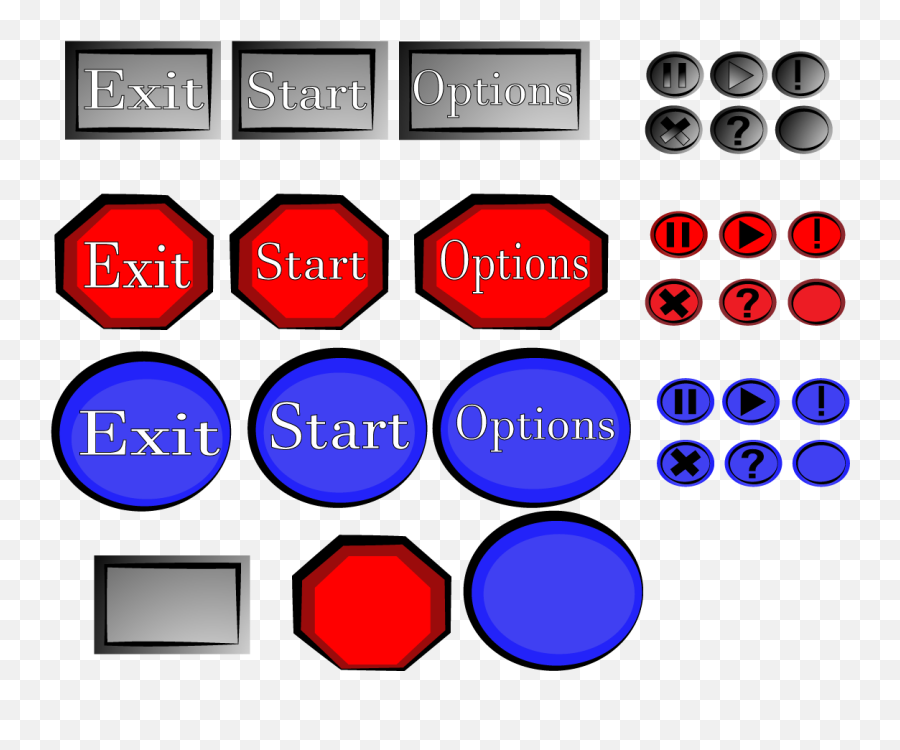 Minimalistic Buttons For Hud By Swagmin - Vector Graphics Png,Hud Png