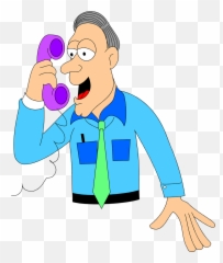 Talk Clipart Png Transparent - On The Phone