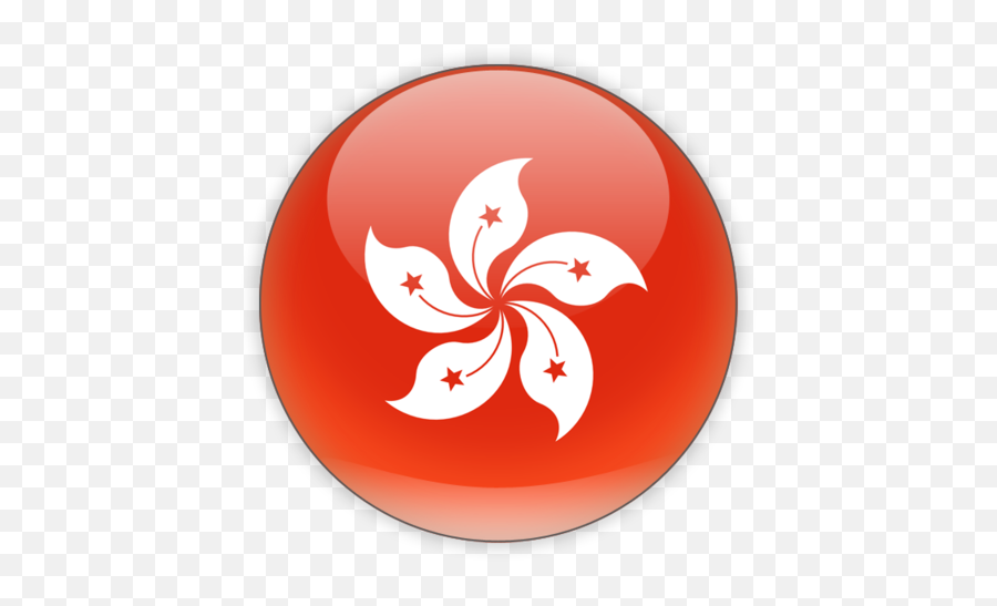 Round Icon Illustration Of Flag Hong Kong - Hong Kong Flag Icon Png,Circle Design Png