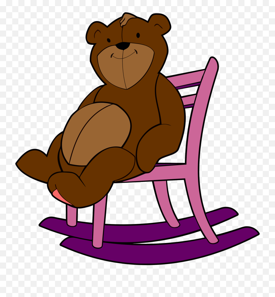 Teddy Bear - Teddy Bear In Rocking Chair Png,Chair Clipart Png