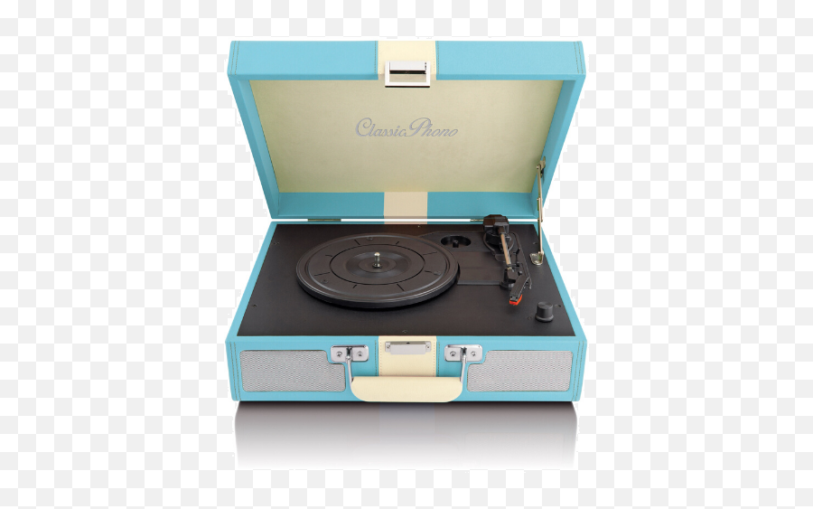 Classic Phono Tt - 33 Turntable In Suitcase Builtin Speakers M Blue Png,Record Player Png