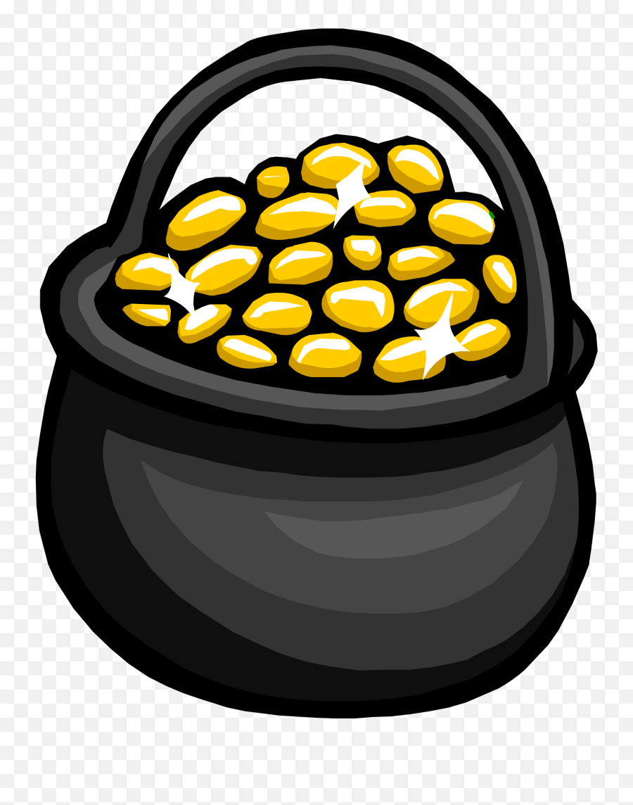 Pot Ogold - Cartoon Pot Of Gold Png,Pot Of Gold Png