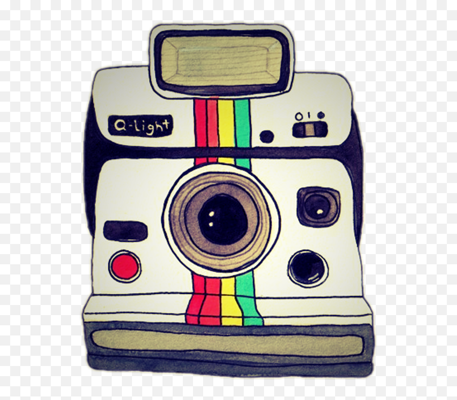 Camera - Old Polaroid Camera Drawing Png,Camera Drawing Png