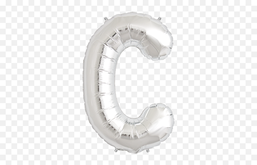 Download 34 Silver Letter C Foil Balloon - Balloon Letter C Silver Balloon Letter C Png,Letter C Png