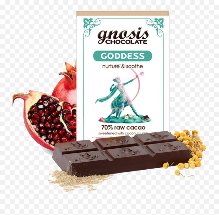 Goddess Bar U2014 Gnosis Chocolate - Side Effects Of Pomegranate Png,Cacao Png