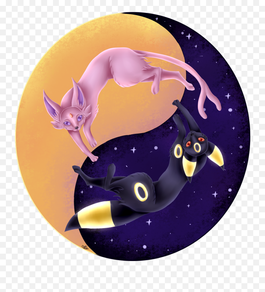 Umbreon U0026 Espeon By Blizzysnowolf - Fur Affinity Dot Net Illustration Png,Espeon Png